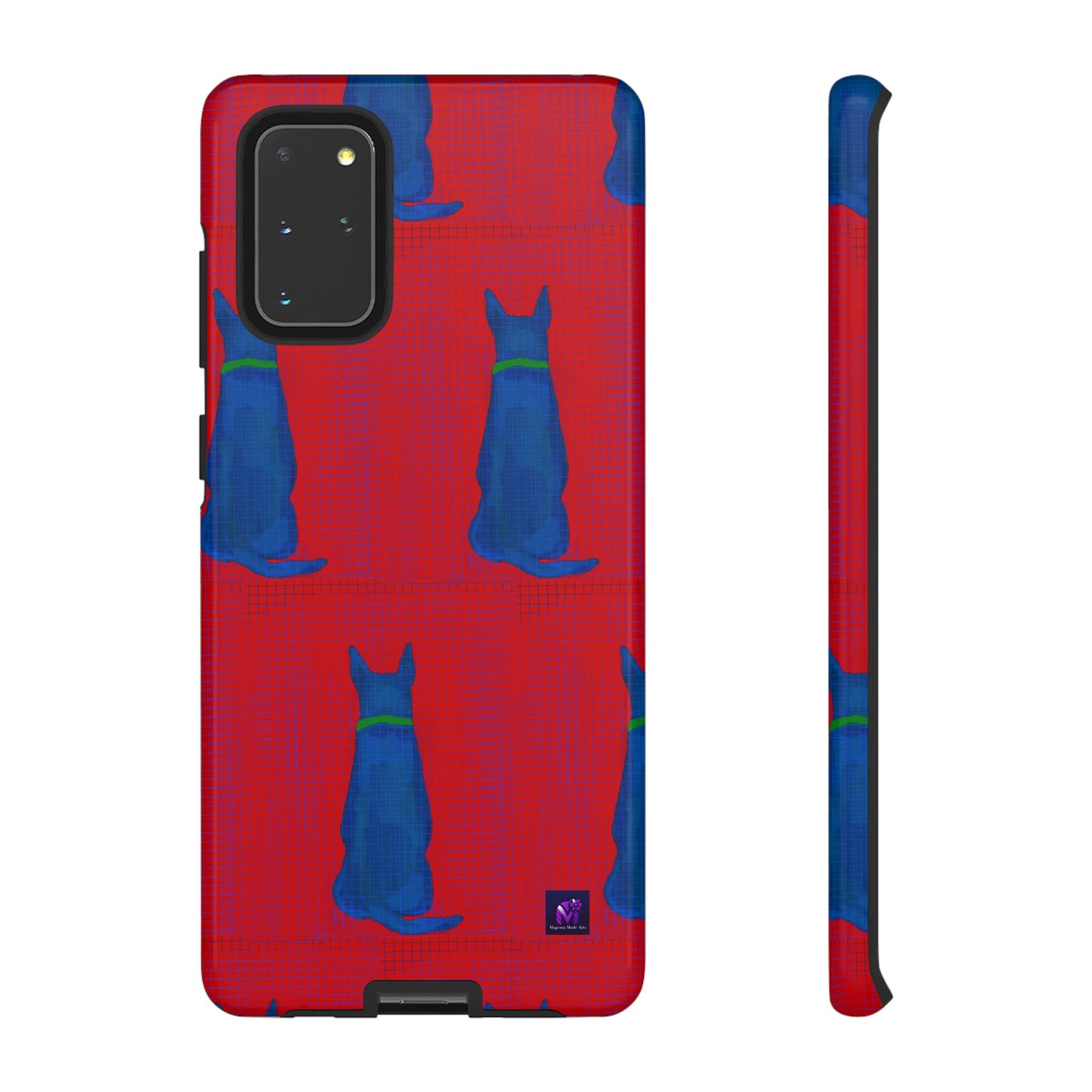 Phone Case -35 Phone Models- Dog loves grids