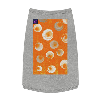 Designer Pet Tank Top - Orange Bubbles