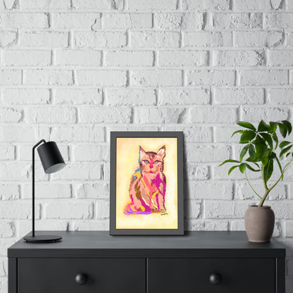 Cat Gaze- Framed Art