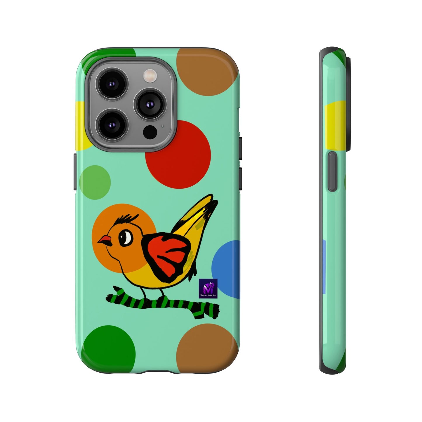 Phone Case - 40 Phone Models- Dotted and Feathered art print