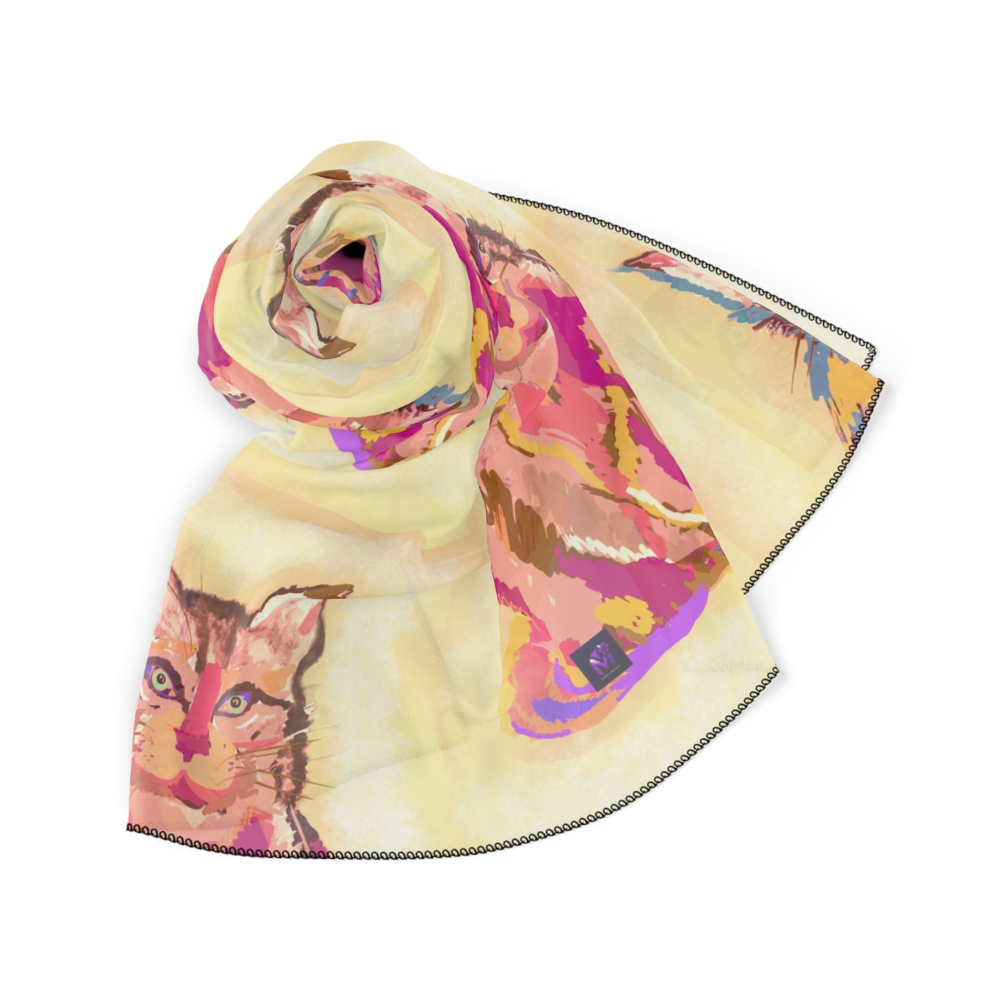 Poly Scarf - Cat Gaze print