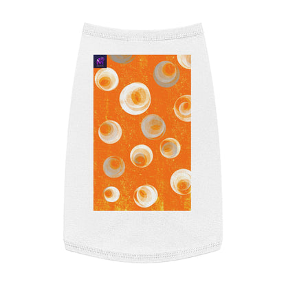 Designer Pet Tank Top - Orange Bubbles