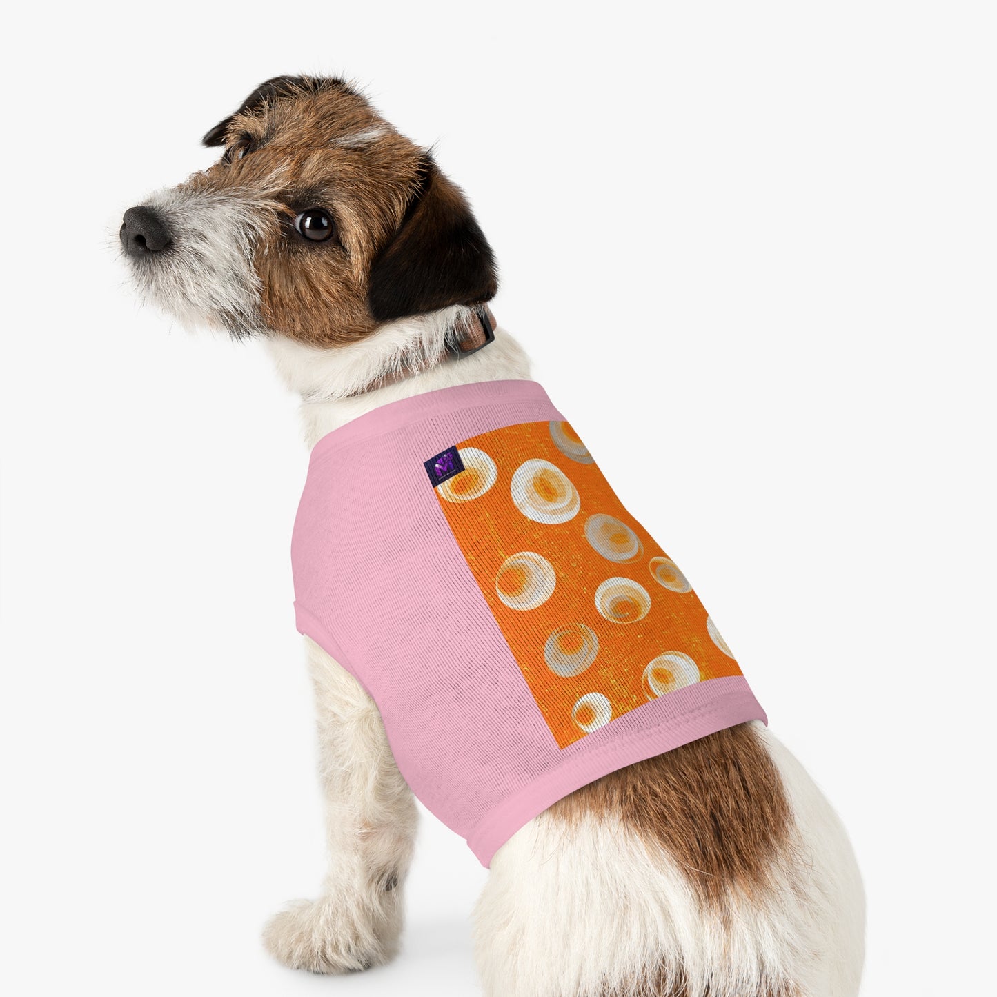 Designer Pet Tank Top - Orange Bubbles