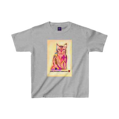 Kids Heavy Cotton tee - Cat Gaze print