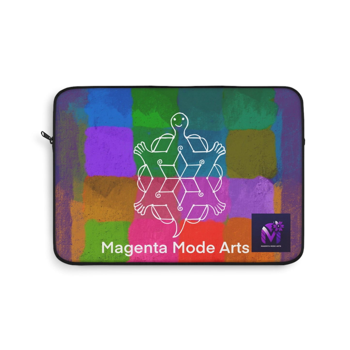 Laptop Sleeve - Sacred Dot Matrix Turtle  print