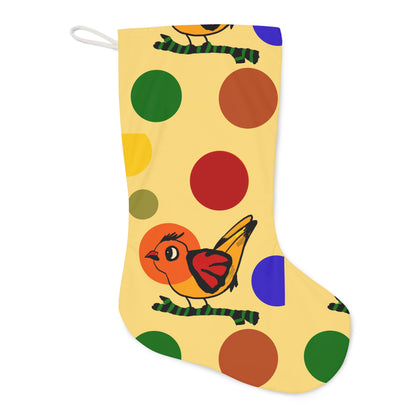 Santa Stocking - Birdsong & Bubbles - Yellow