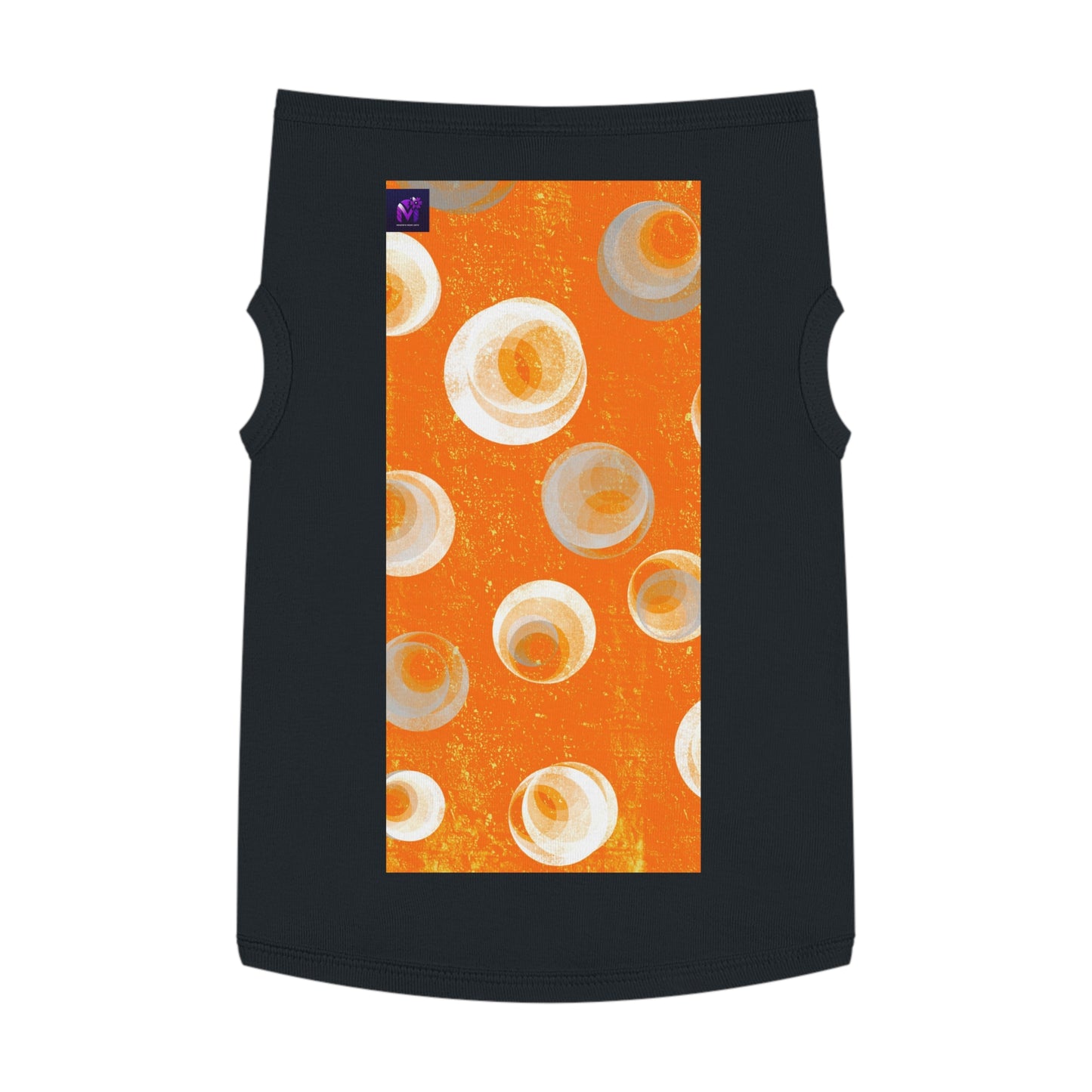 Designer Pet Tank Top - Orange Bubbles