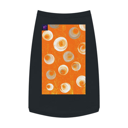 Designer Pet Tank Top - Orange Bubbles