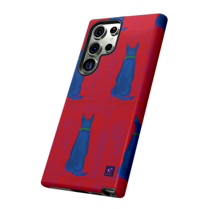 Phone Case -35 Phone Models- Dog loves grids