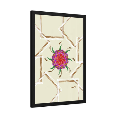 UV Magenta flower -Framed Art