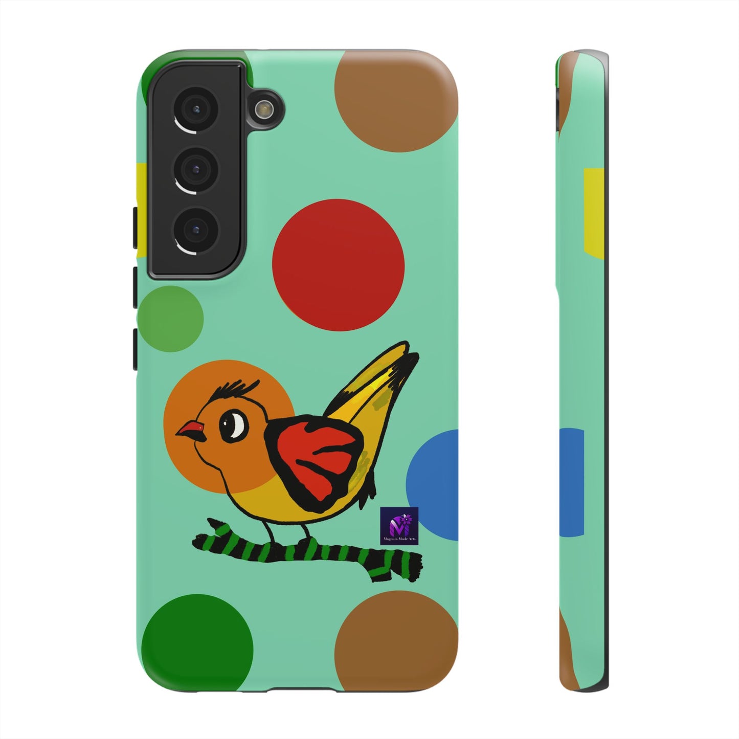 Phone Case - 40 Phone Models- Dotted and Feathered art print