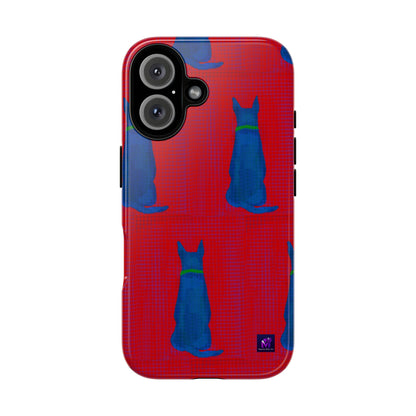 Phone Case -35 Phone Models- Dog loves grids