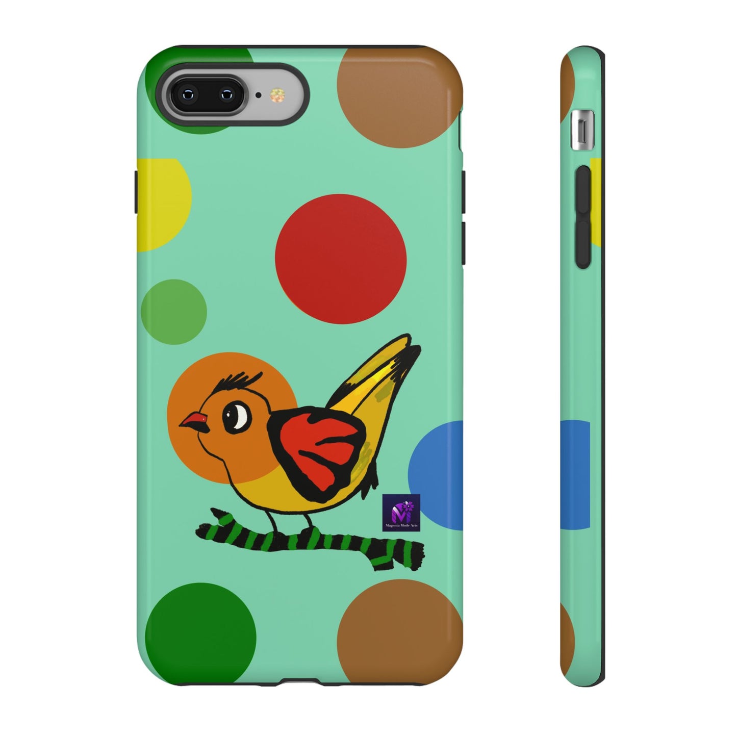 Phone Case - 40 Phone Models- Dotted and Feathered art print