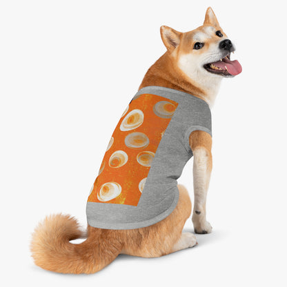 Designer Pet Tank Top - Orange Bubbles