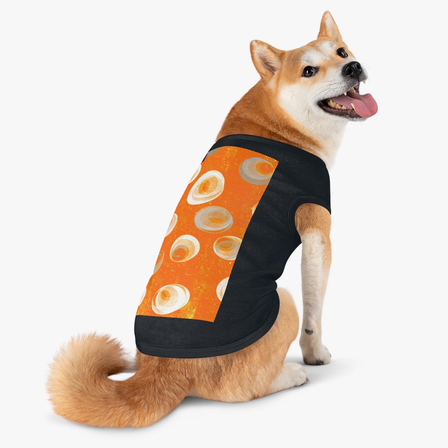 Designer Pet Tank Top - Orange Bubbles