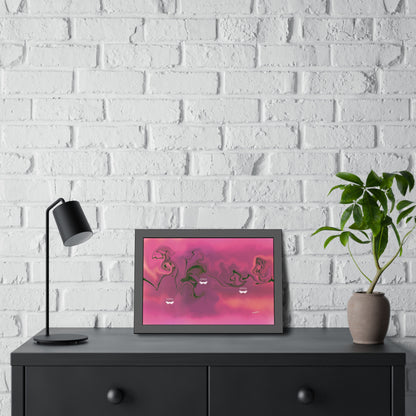 Pink Pond Lotus-Framed Art