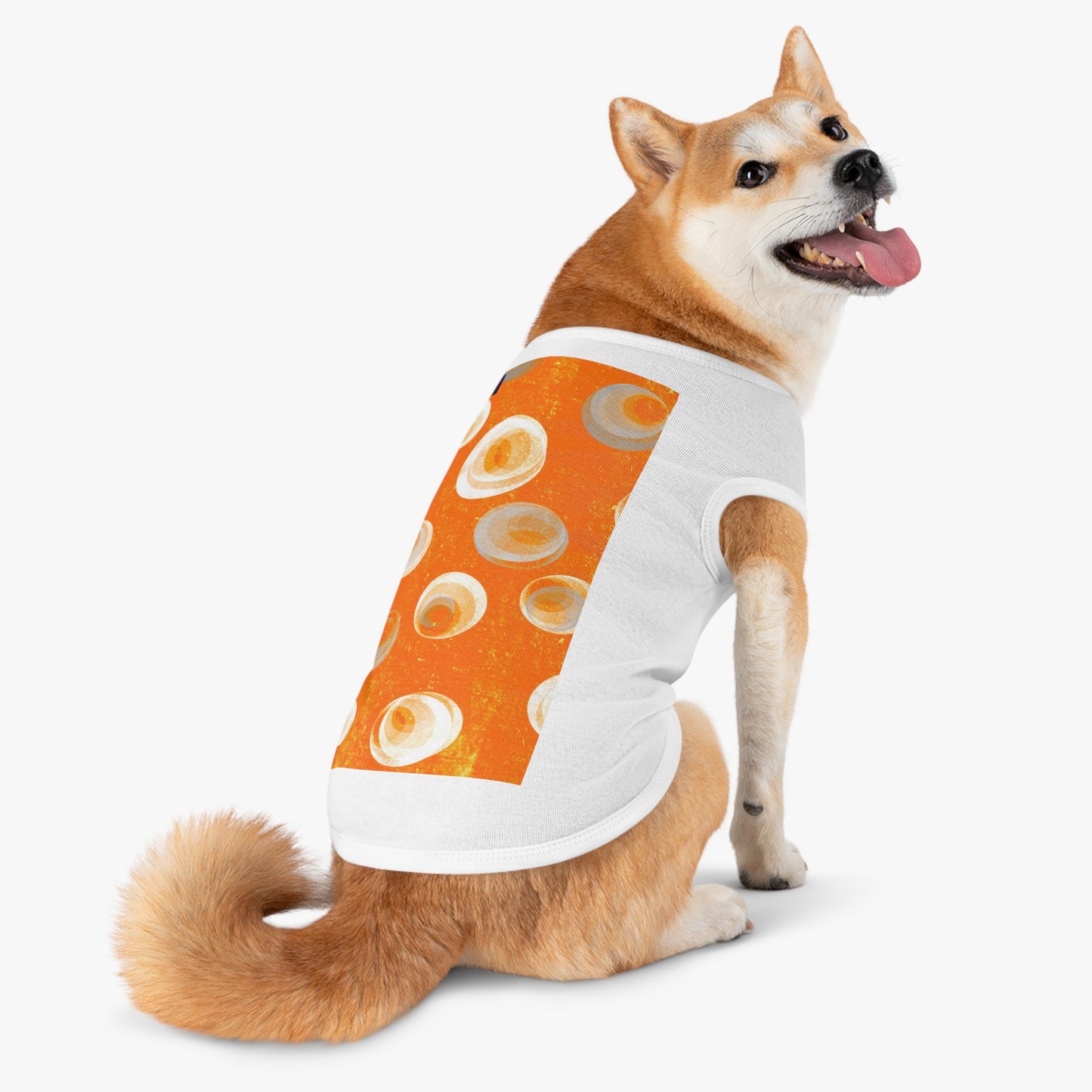 Designer Pet Tank Top - Orange Bubbles