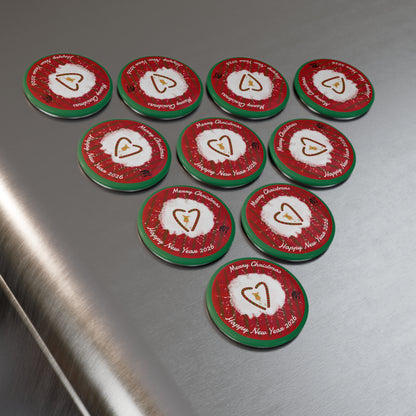 Cute Pup Christmas and New Year Magnet (Set of 10 pcs)