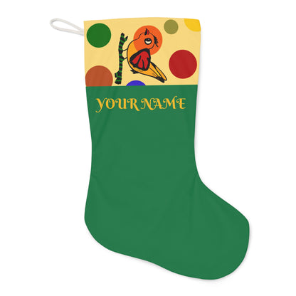 Santa Stocking - Birdsong and Bubbles - Yellow
