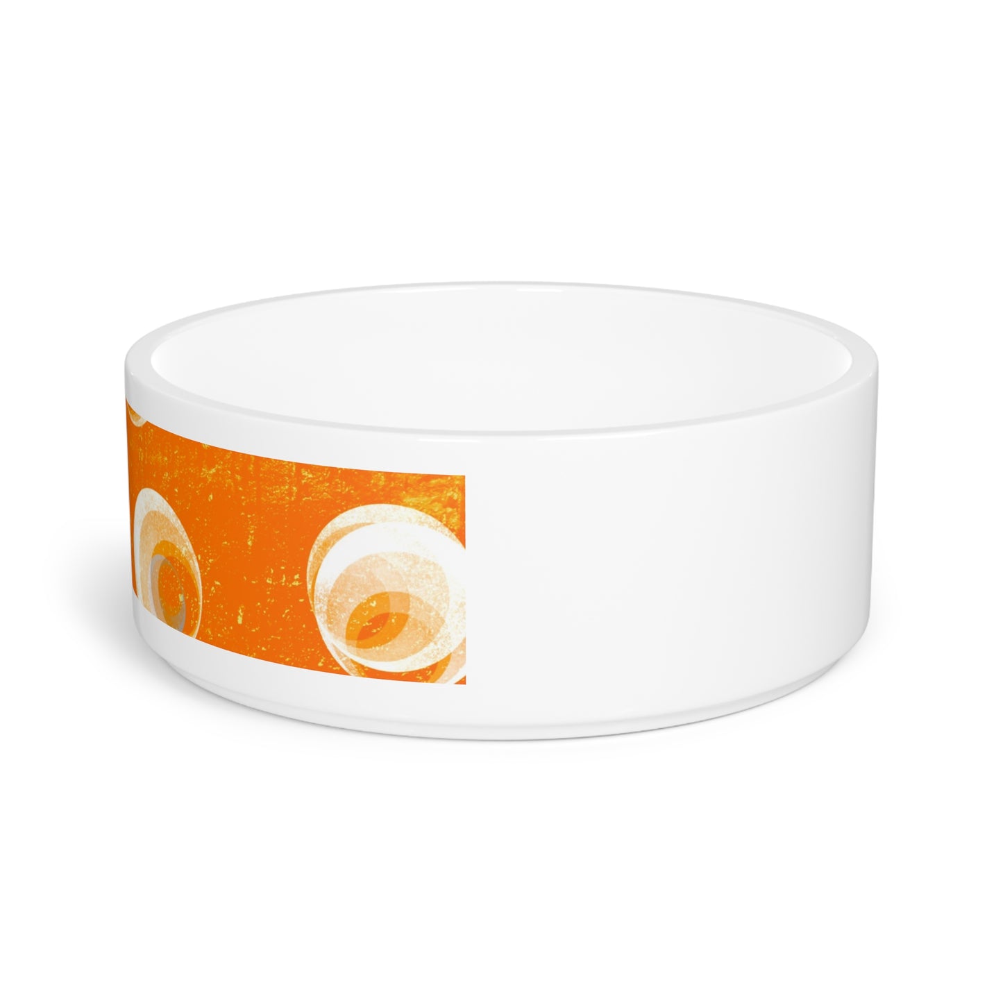 Pet Bowl - Orange Bubbles