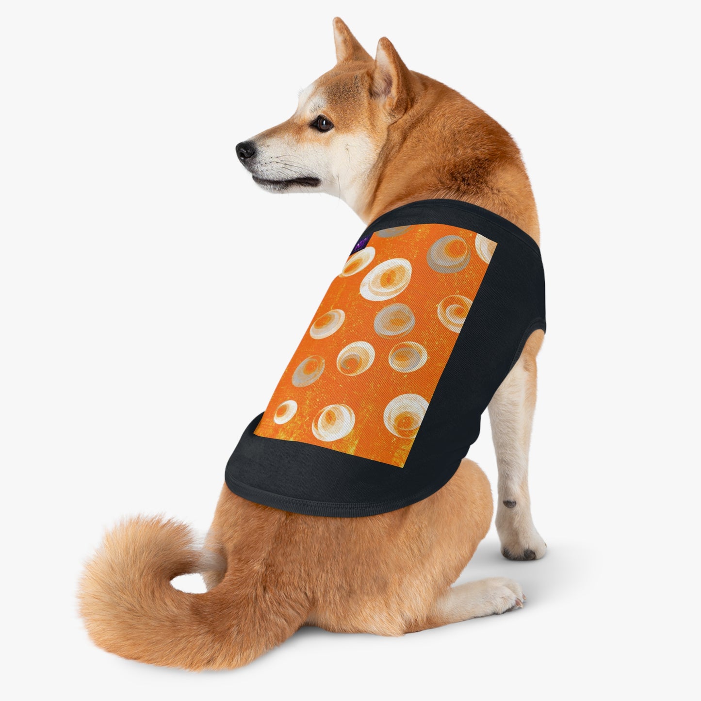 Designer Pet Tank Top - Orange Bubbles