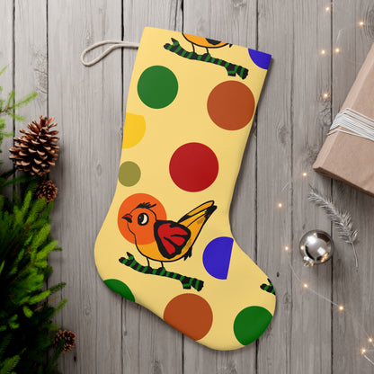 Santa Stocking - Birdsong & Bubbles - Yellow