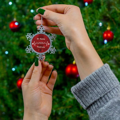 Customised Snowflake Ornament - Medical practitioners  / Patient gifts