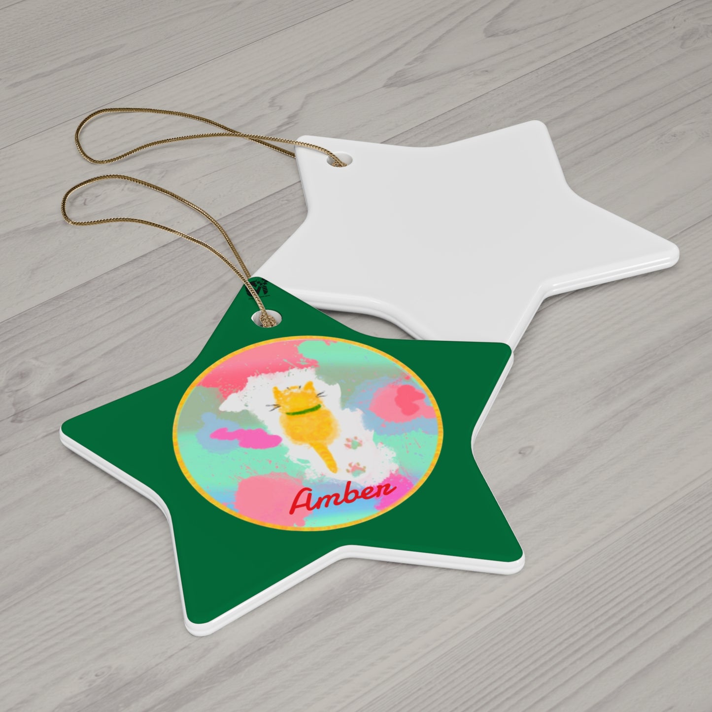 Customised Ornaments that meow (Star,Circle,Heart,Snowflake)