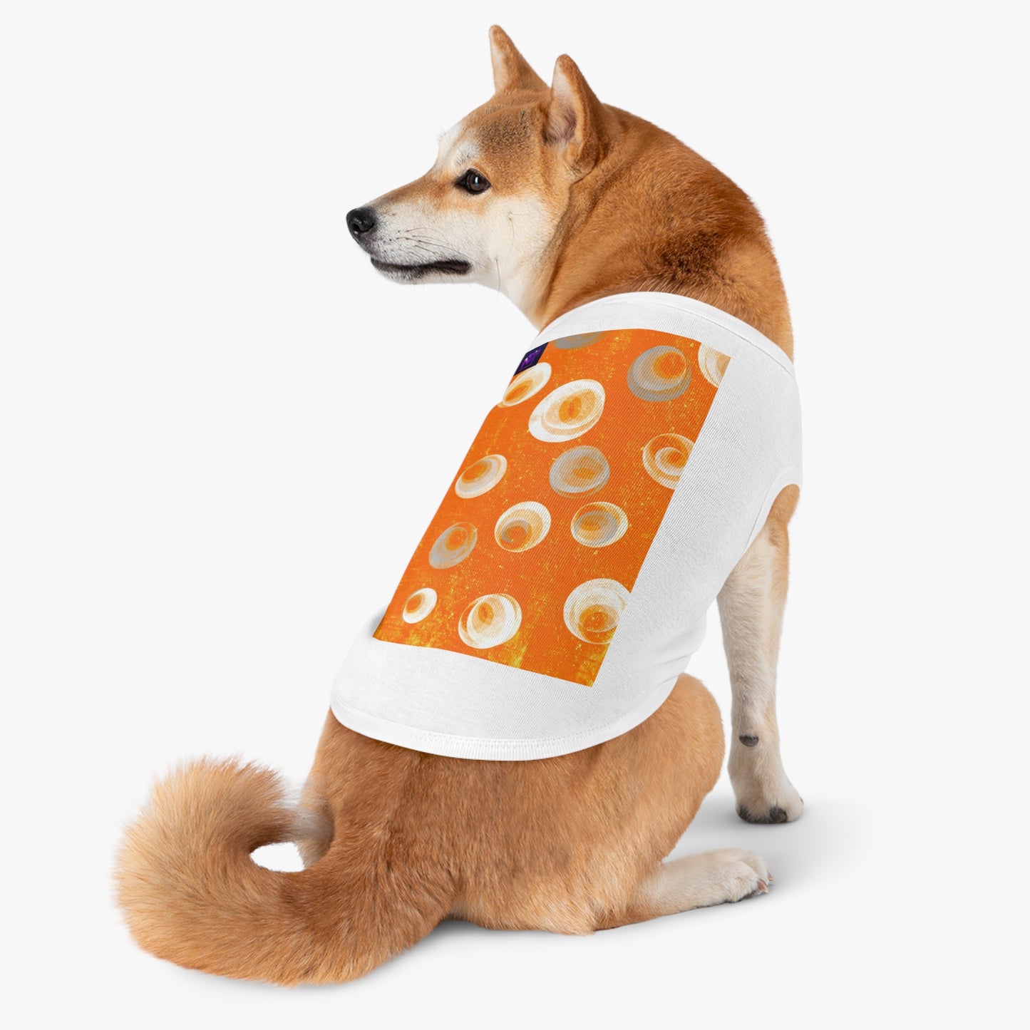 Designer Pet Tank Top - Orange Bubbles