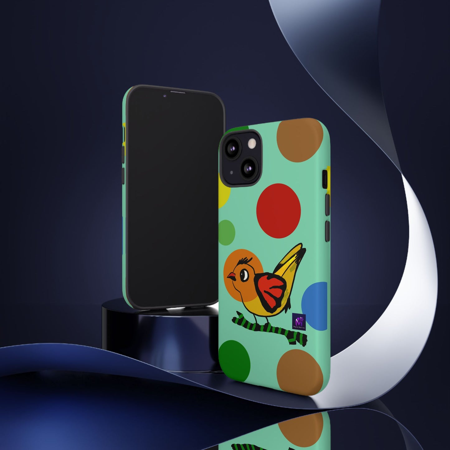 Phone Case - 40 Phone Models- Dotted and Feathered art print