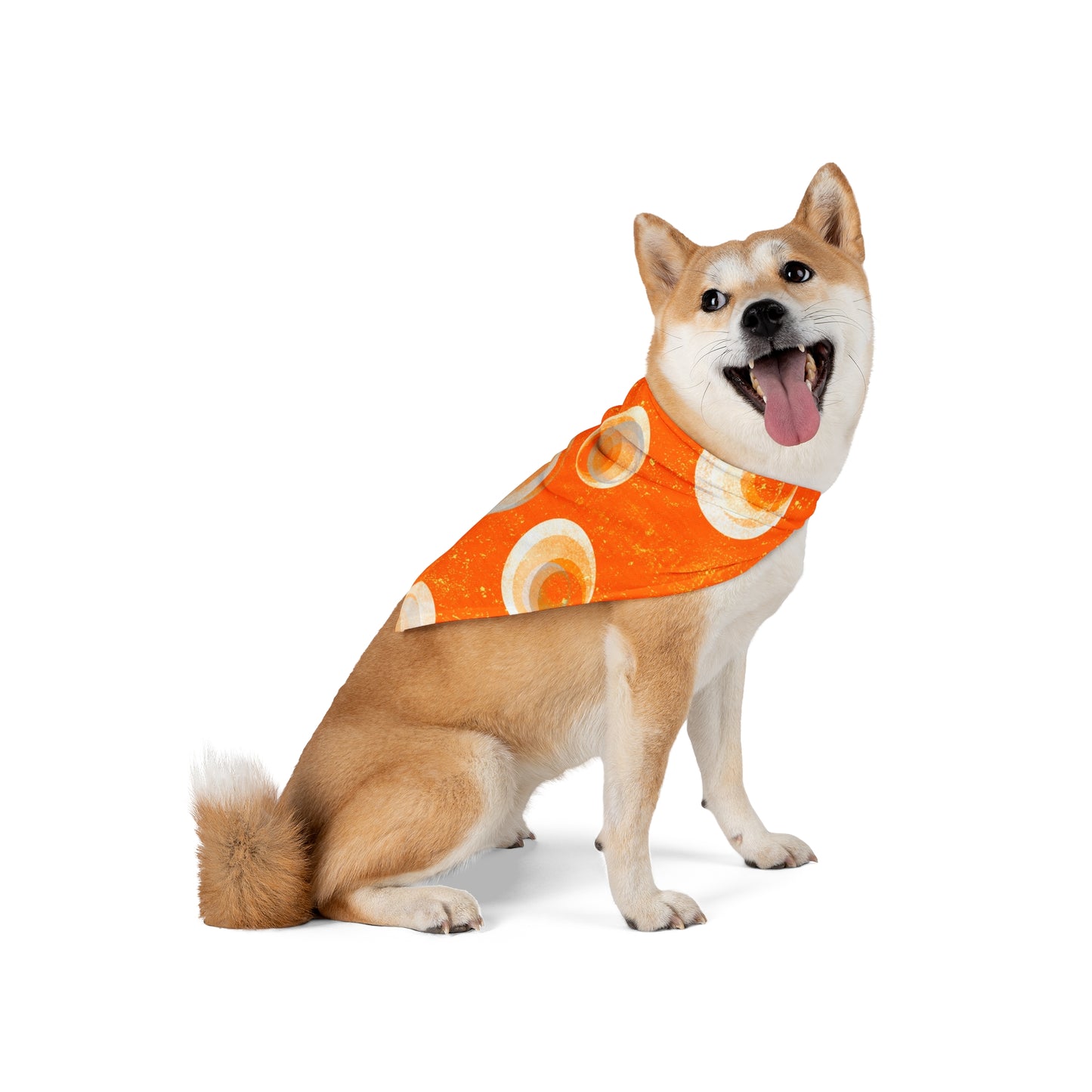 Pet Bandana - Orange Bubbles