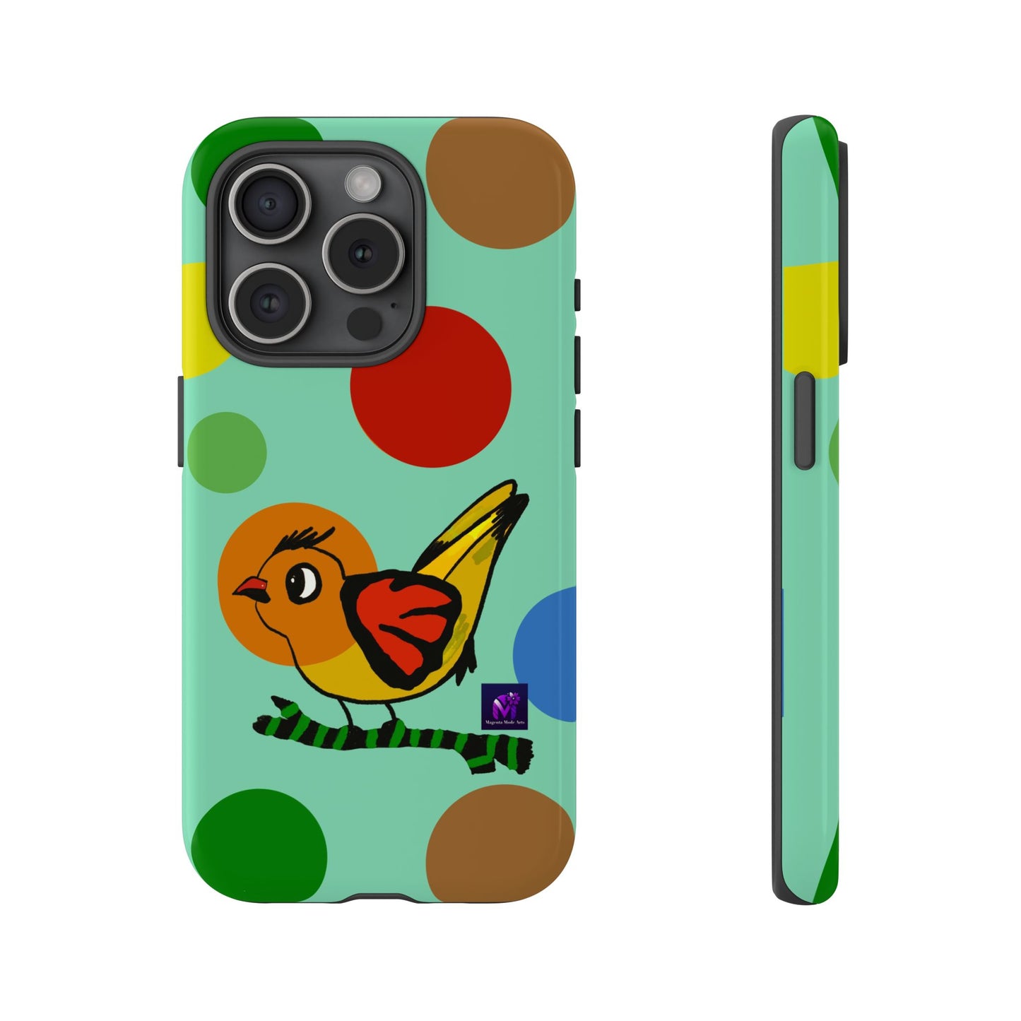 Phone Case - 40 Phone Models- Dotted and Feathered art print