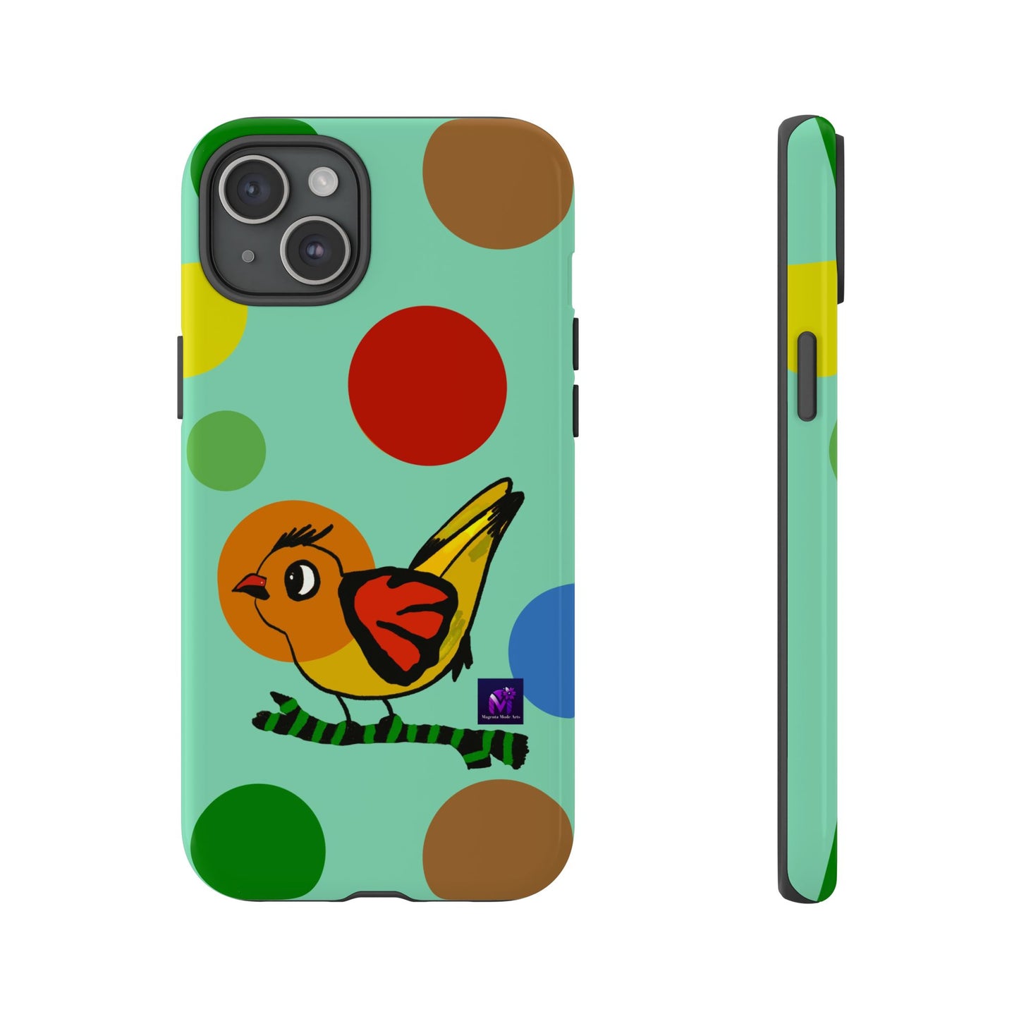 Phone Case - 40 Phone Models- Dotted and Feathered art print