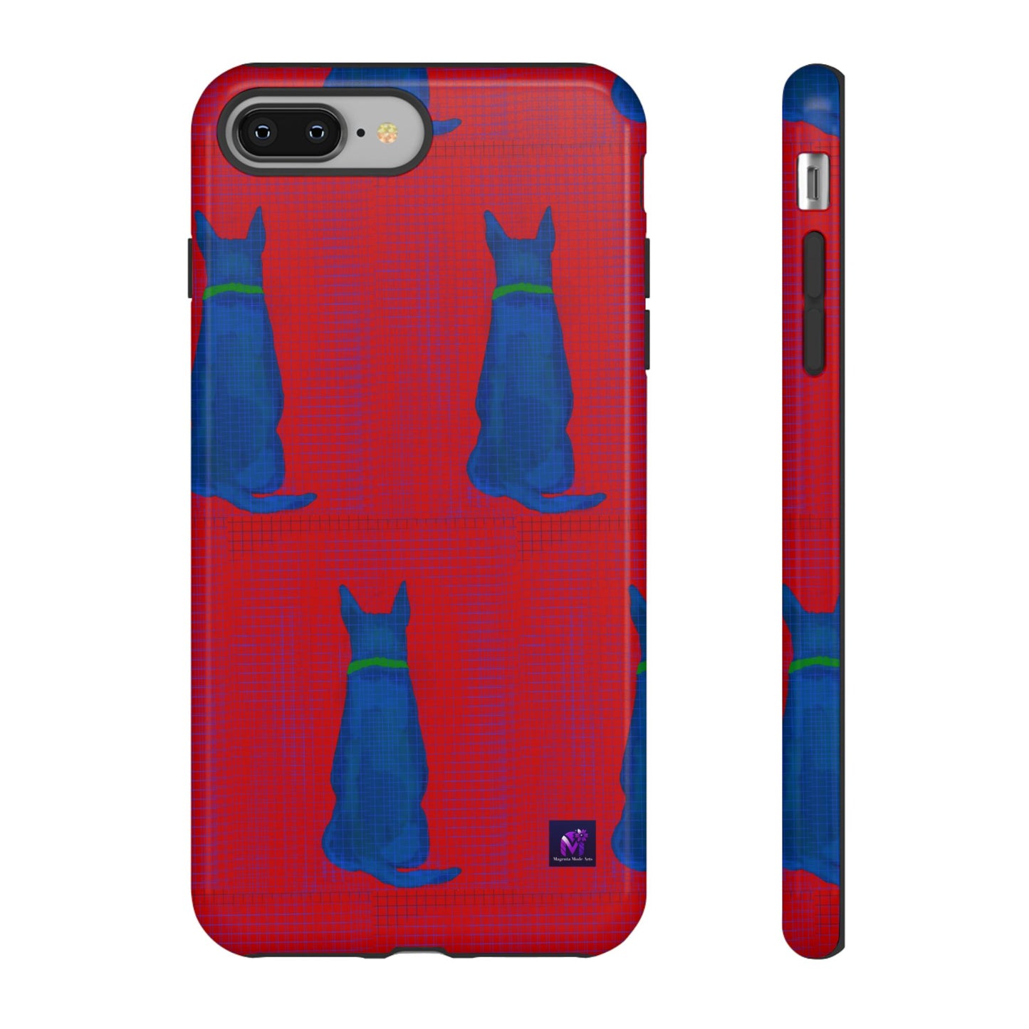 Phone Case -35 Phone Models- Dog loves grids