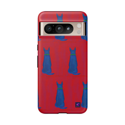 Phone Case -35 Phone Models- Dog loves grids