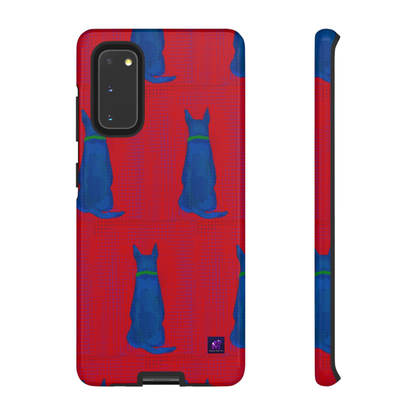 Phone Case -35 Phone Models- Dog loves grids