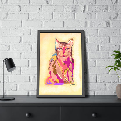 Cat Gaze- Framed Art