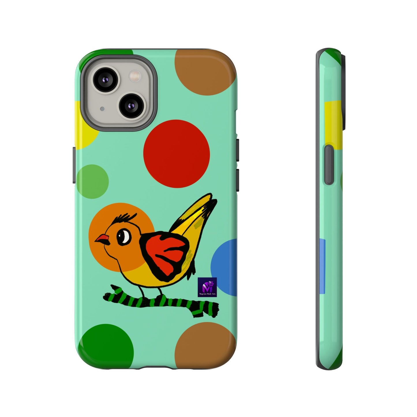 Phone Case - 40 Phone Models- Dotted and Feathered art print