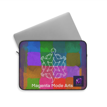 Laptop Sleeve - Sacred Dot Matrix Turtle  print