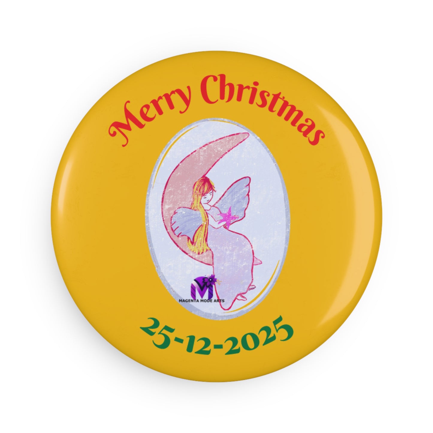 Moon Angel Magnet, Round (Set of 10 pcs)