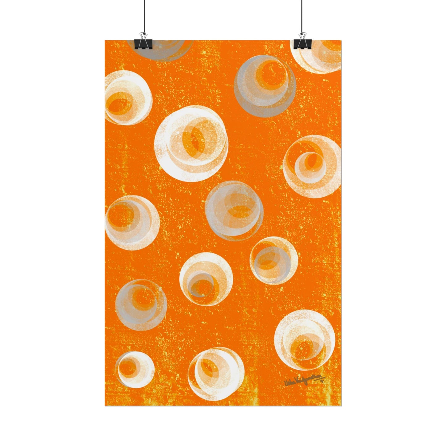 Orange Bubbles - Rolled Posters