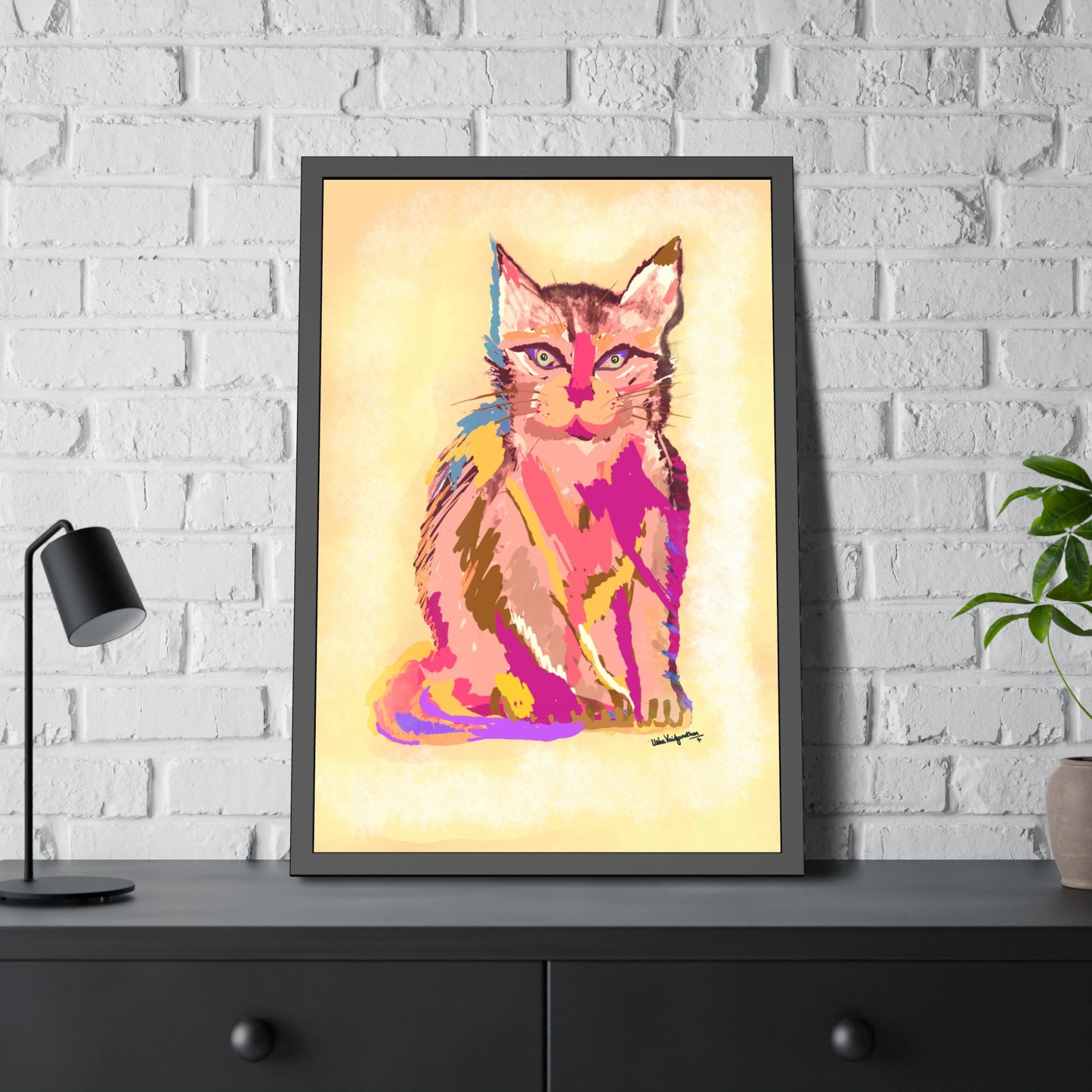 Cat Gaze- Framed Art