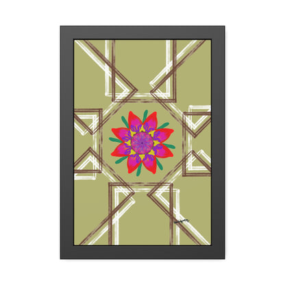 Moss Flower - Framed Art