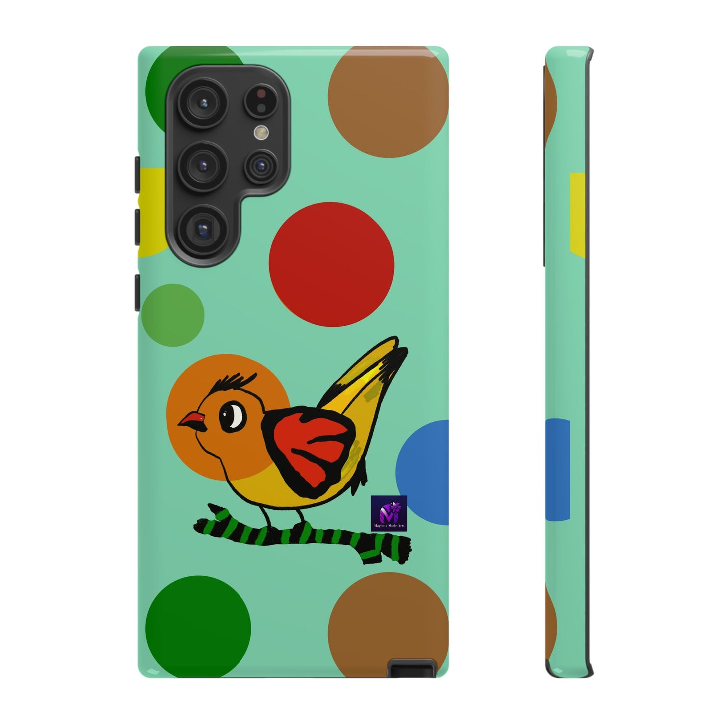 Phone Case - 40 Phone Models- Dotted and Feathered art print