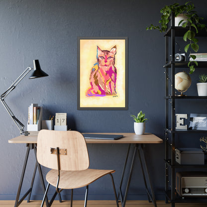 Cat Gaze- Framed Art