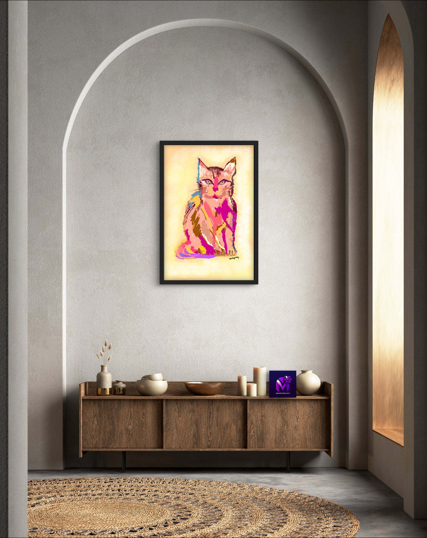 Cat Gaze- Framed Art