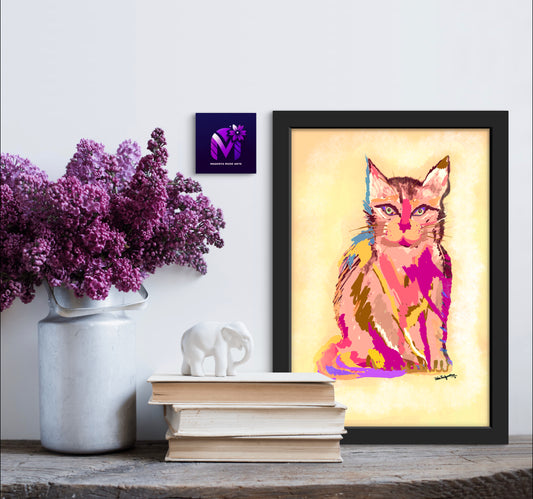 Cat Gaze- Framed Art