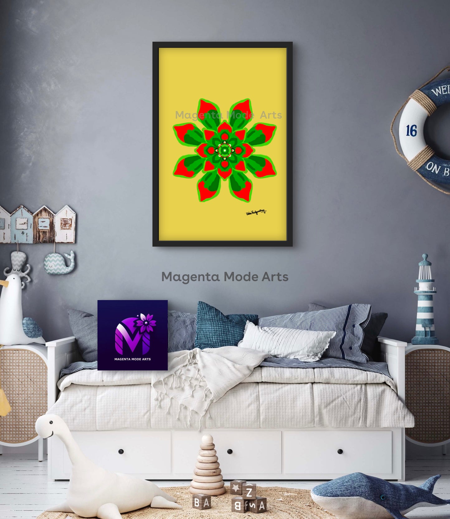 Mango Succulent - Framed Art