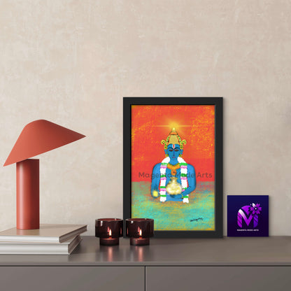 Sacred Shri Dhanvantari - Framed Art