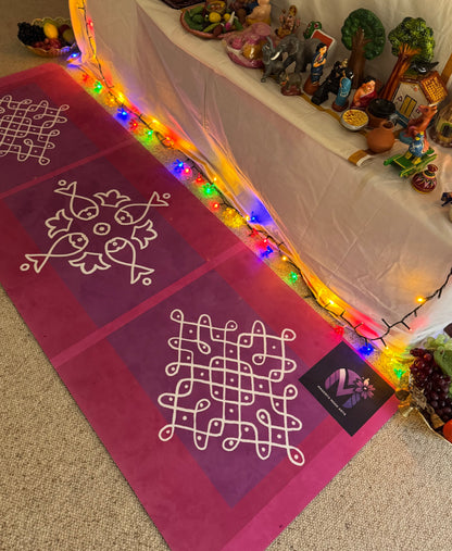 Yoga and Meditation Mat - Dots and Curves print